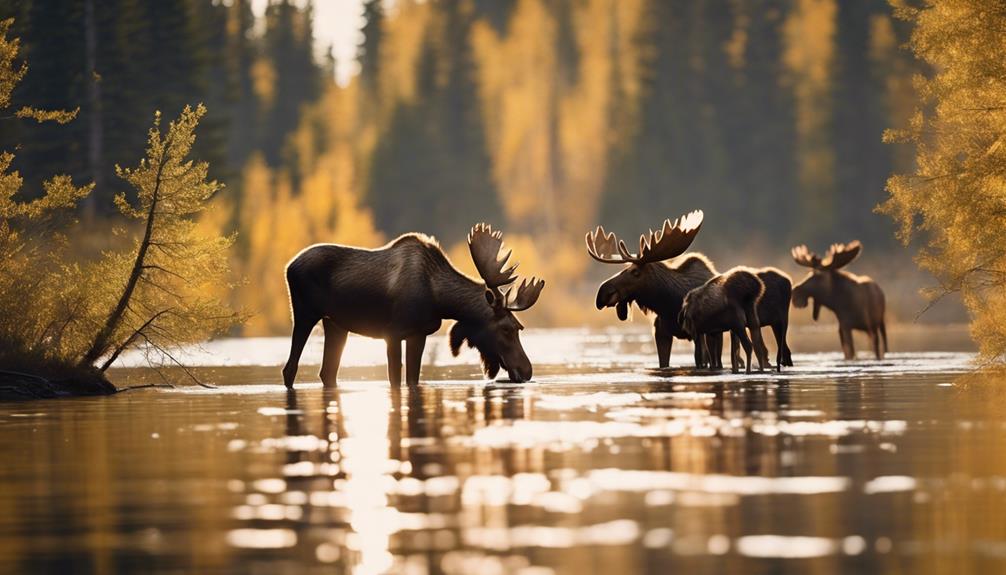 majestic moose family sighting